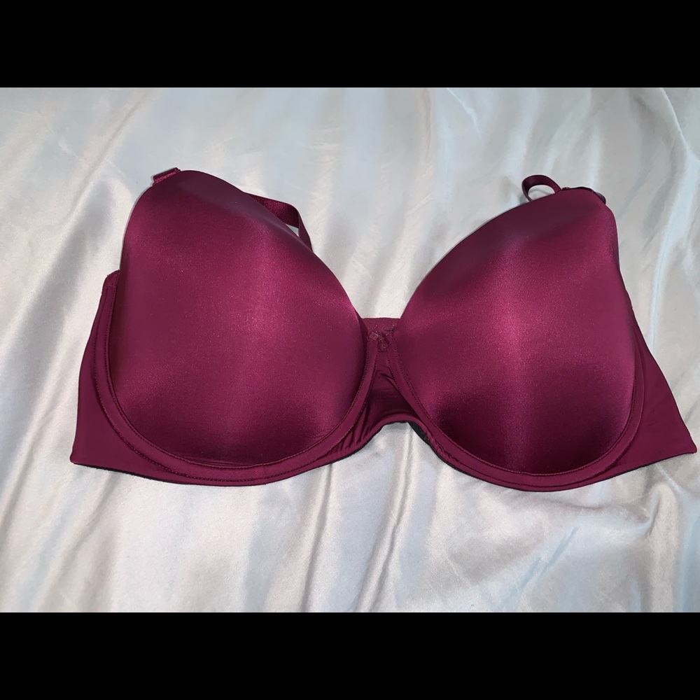 Torrid merlot colored 42F plunge bra with push up